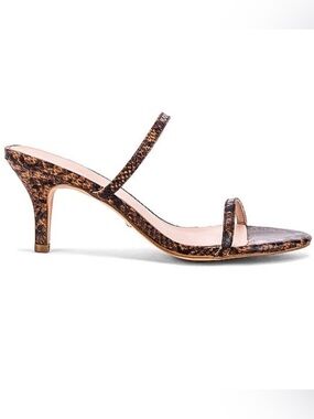 New Raye Snake Print Slip On Heels